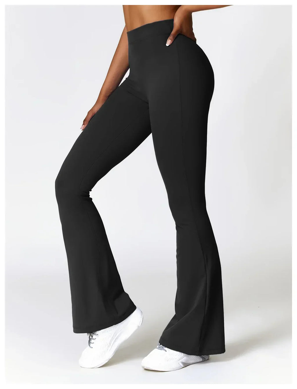 V-shaped Hip Yoga Pants Flare Leggings Women High Waist Wide Leg Pants Women Gym Fitness Sports Flared Pant Dance Trousers