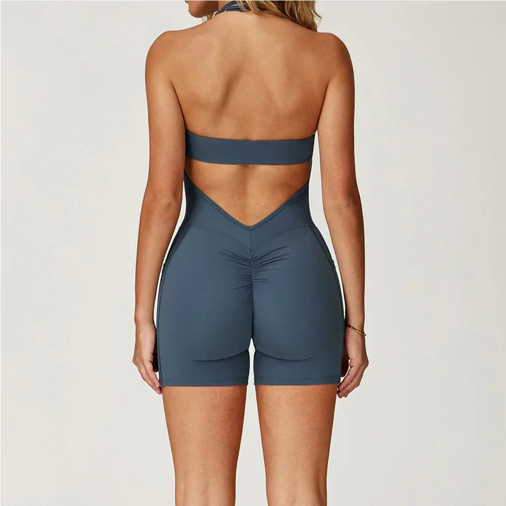 Jumpsuit Women Bodysuits Gym Set Push Up Workout Clothes Fitness Sportswear Sports Yoga Suit Quick Drying Sports Yoga Clothing