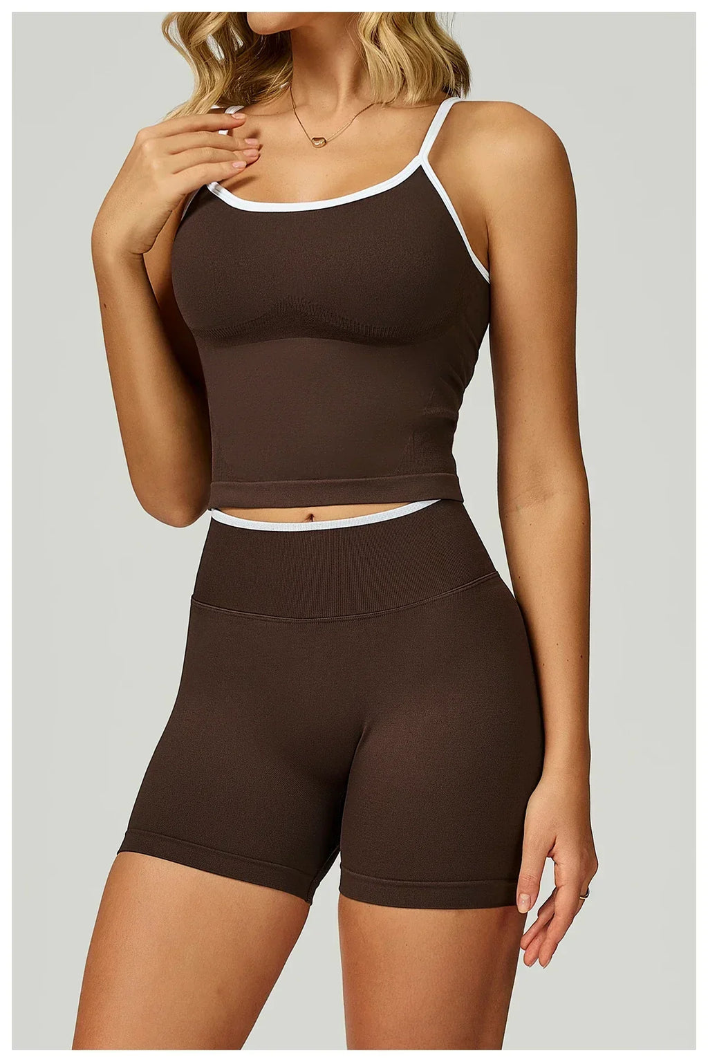 Seamless Sports Fitness Vest with Chest Pad Summer Shockproof Beauty Back Nude Feeling Suit Pilates Training Yoga Top Yoga Bras