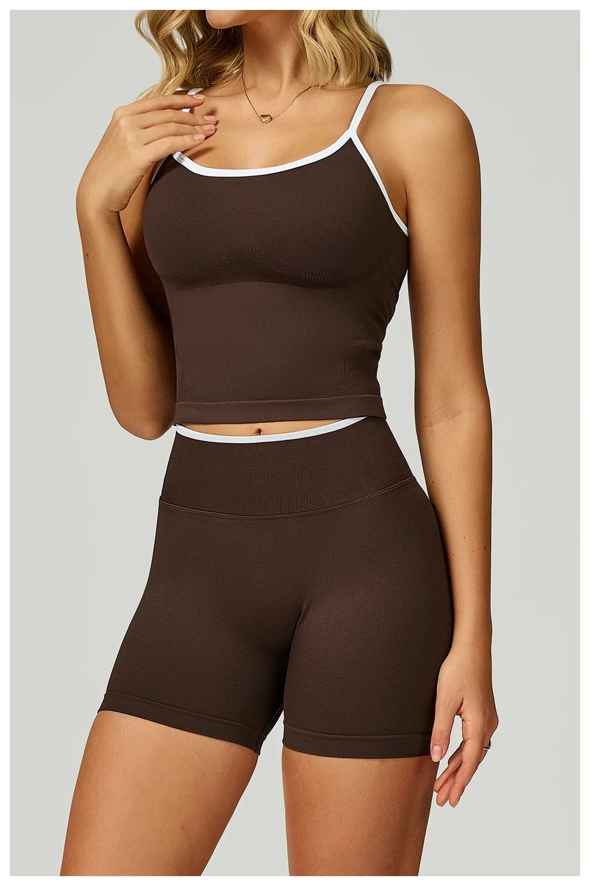 Seamless Sports Fitness Vest with Chest Pad Summer Shockproof Beauty Back Nude Feeling Suit Pilates Training Yoga Top Yoga Bras