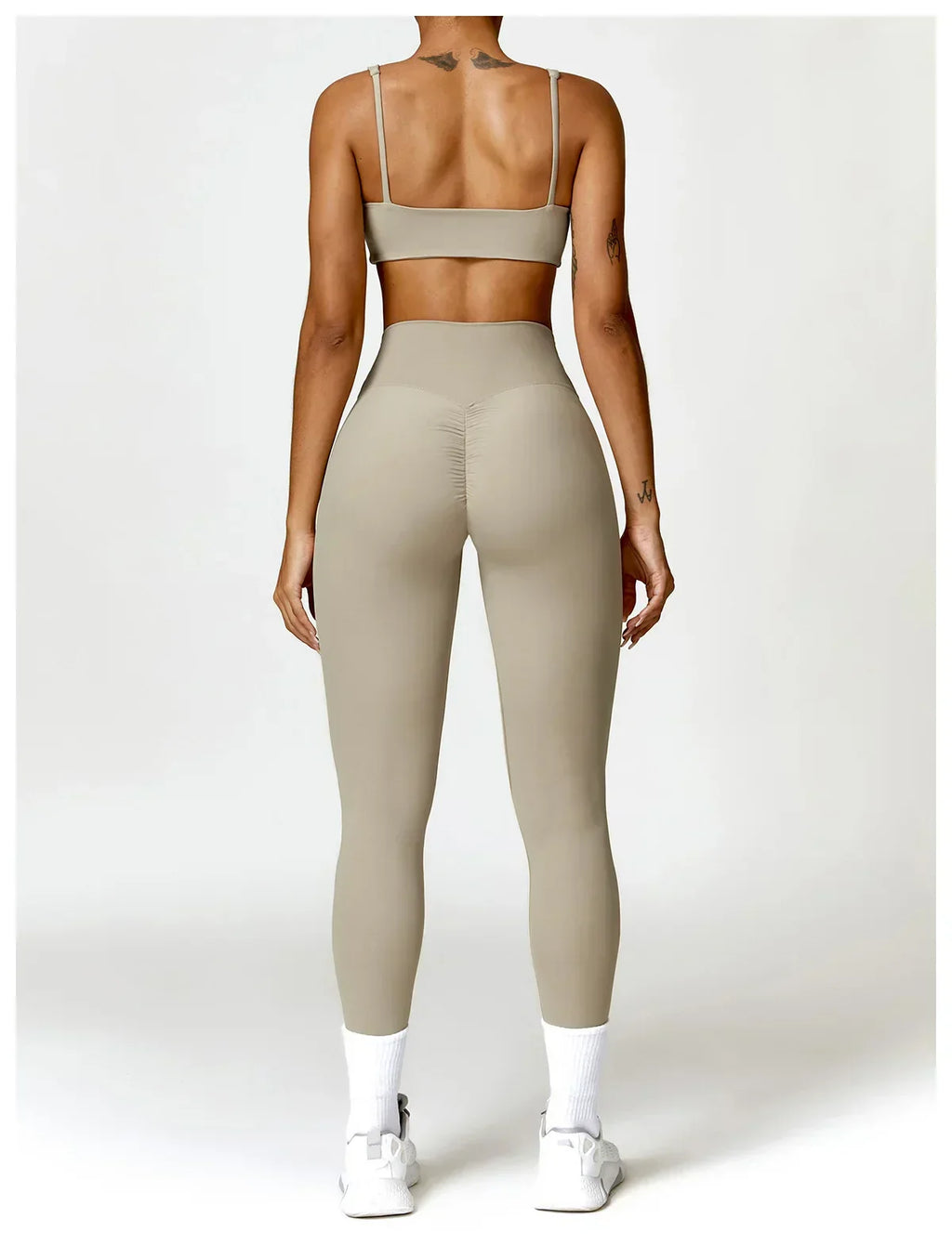 Women Tracksuit Yoga Set 2PCS Sportswear Workout Clothes Athletic Wear Gym Legging Fitness Bra Crop Top Long Sleeve Sports Suits