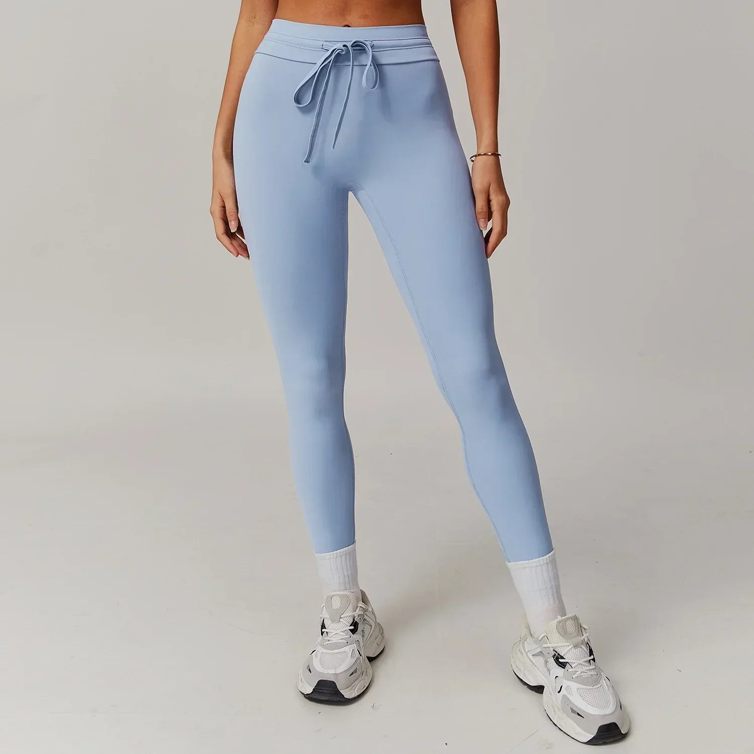 Women Gym Leggings Workout Yoga Sports Pant Stretchy High Waist Straps Leggings Fitness Tights Sports Push Up Activewear Pants