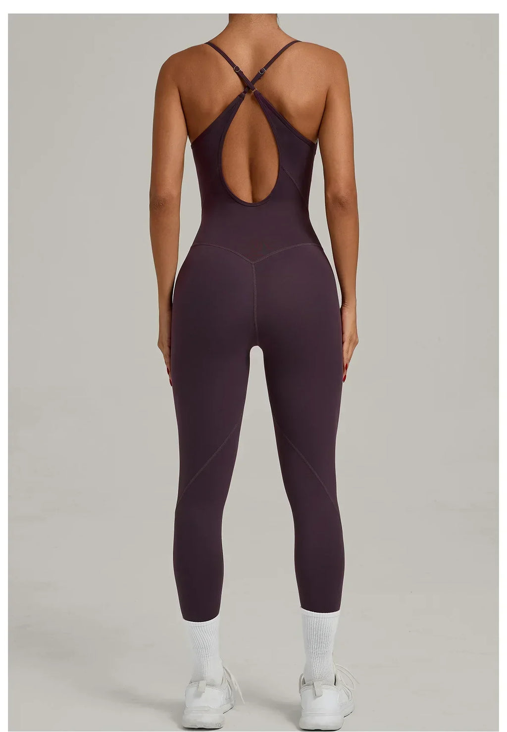 Fitness Jumpsuit Women Tracksuit Sports Playsuit Running One Piece Yoga Suit Scrunch Backless Set Rompers Gym Clothes