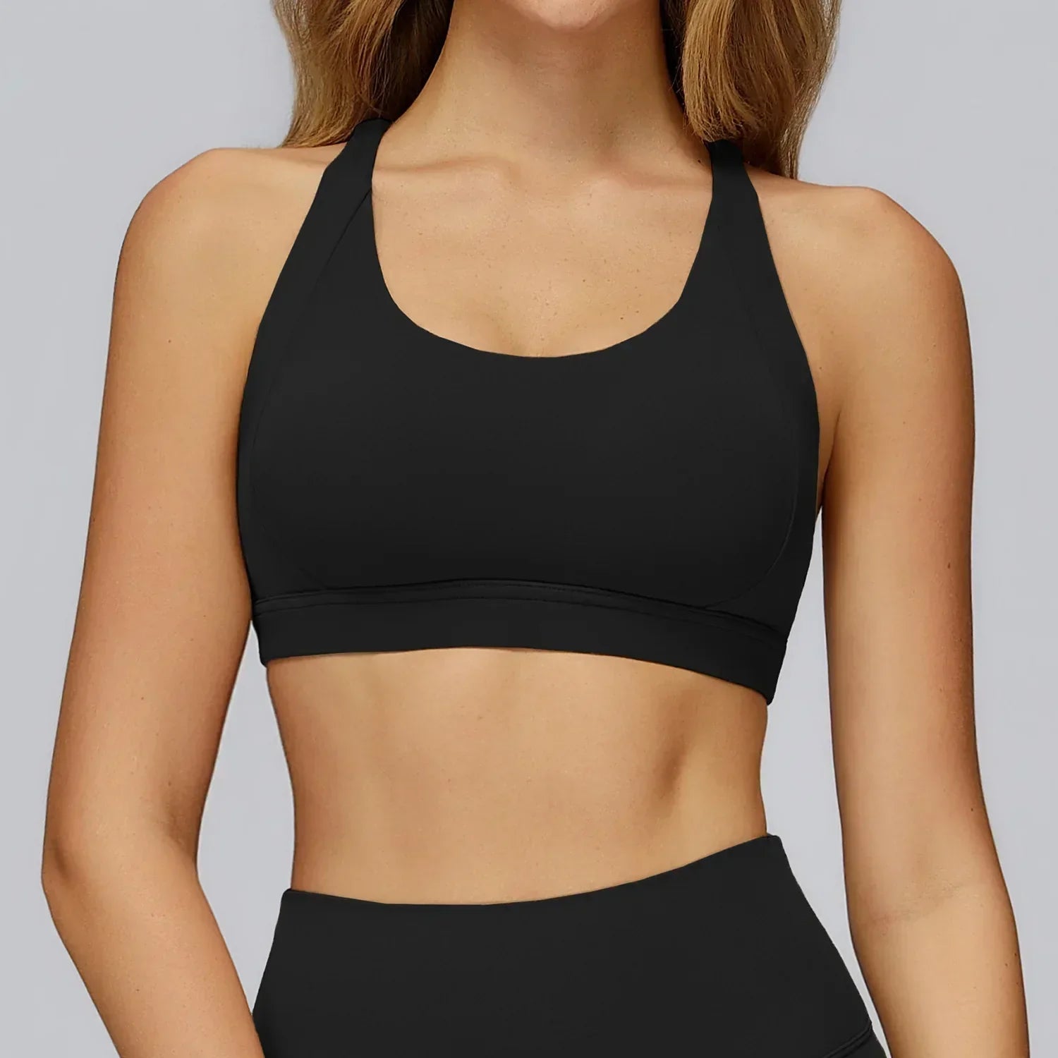 Women Tops Back Cross Strap Tank Top Push Up Underwear Running Sports Bra Breathable Soft Fitness Beauty Solid Color Yoga Bra