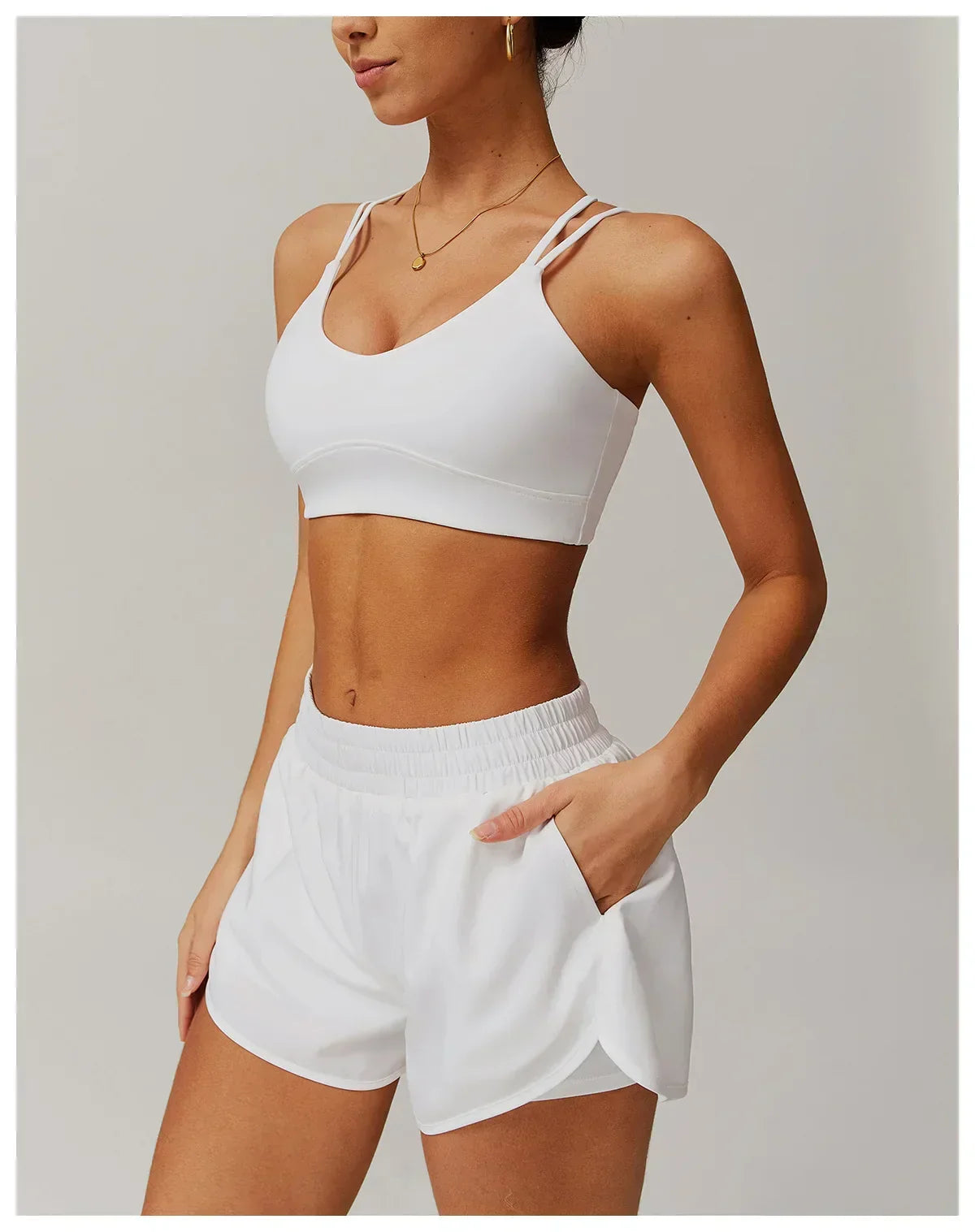 Women's Sports Bra Sexy Criss Cross Straps Back High Support Impact Yoga Underwear Running Fitness Gym Padded Bralette Tops